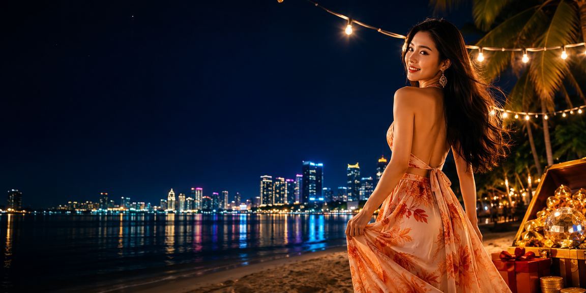 Người chơi xổ số tại Côn Đảo dưới ánh hoàng hôn