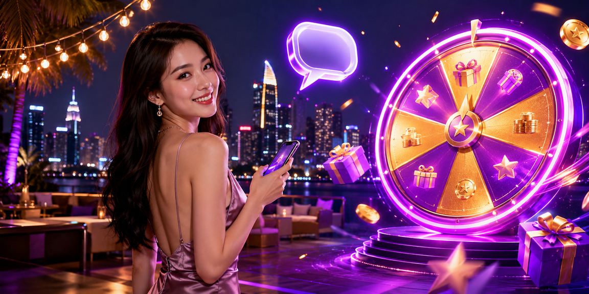 Bàn roulette neon tại sòng casino TP.HCM về đêm